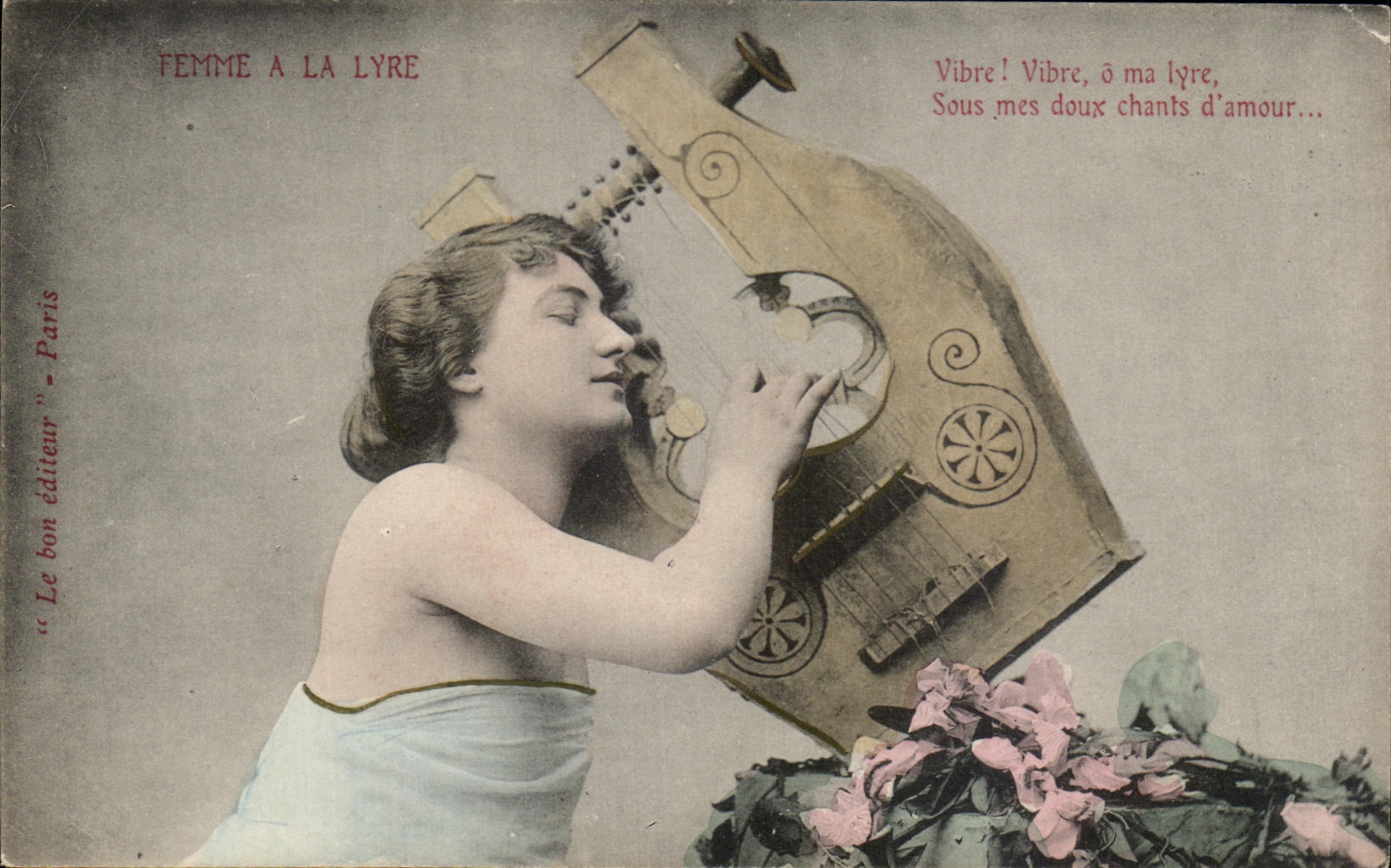 Frau mit der Lyre — Gedicht — Verlag 'Le bon éditeur' — Paris