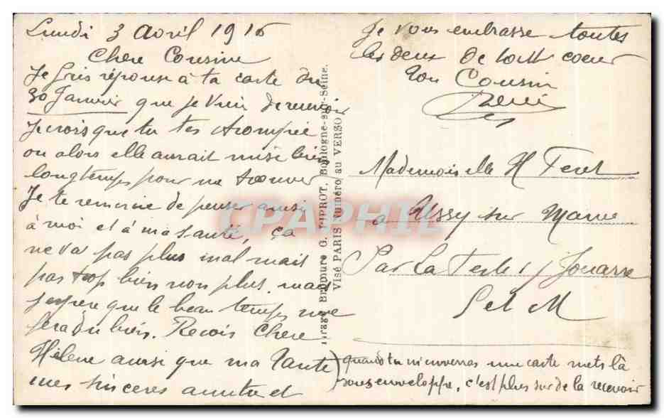 CPA Fantaisie Fleurs Militaria Drapeaux  — Rückseite