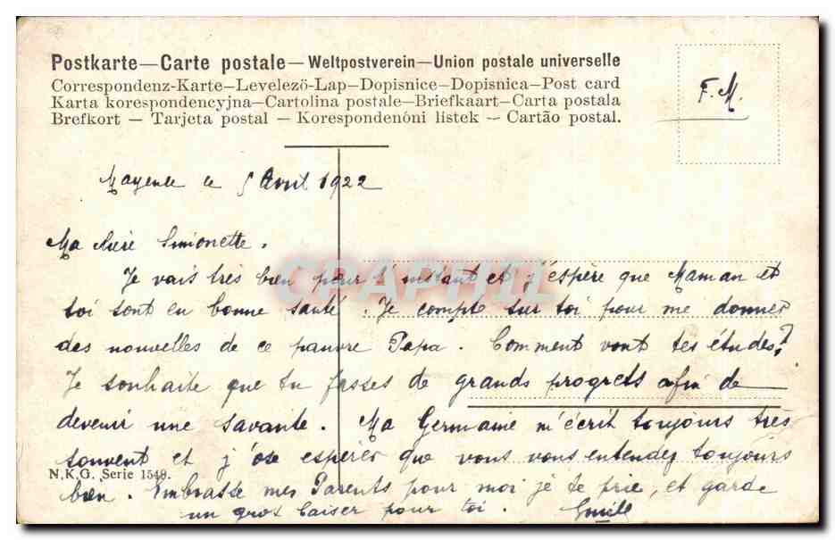 CPA Fantaisie Fleurs Nature morte Pomme  — Verso