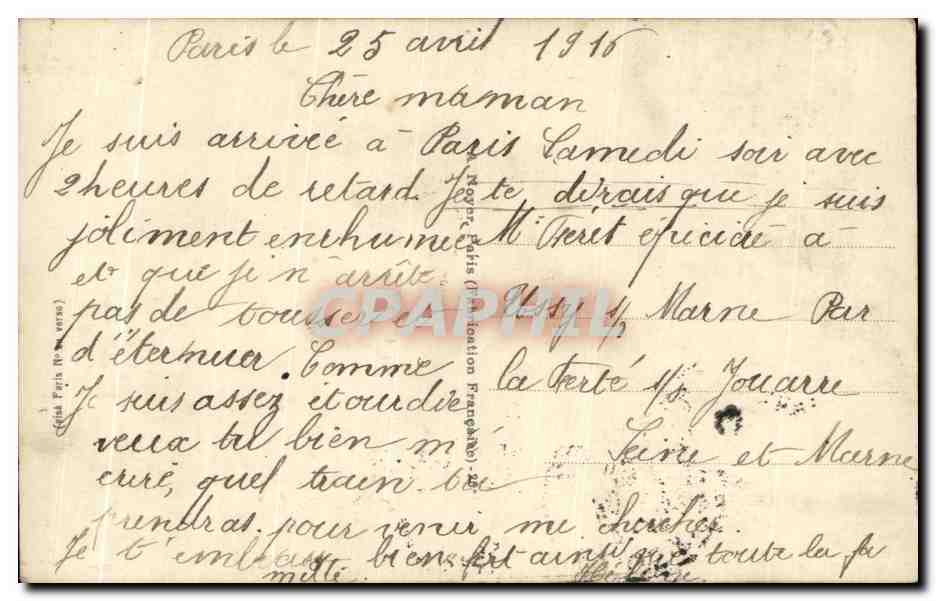 CPA Fantaisie Femme Muguet porte bonheur — Rückseite