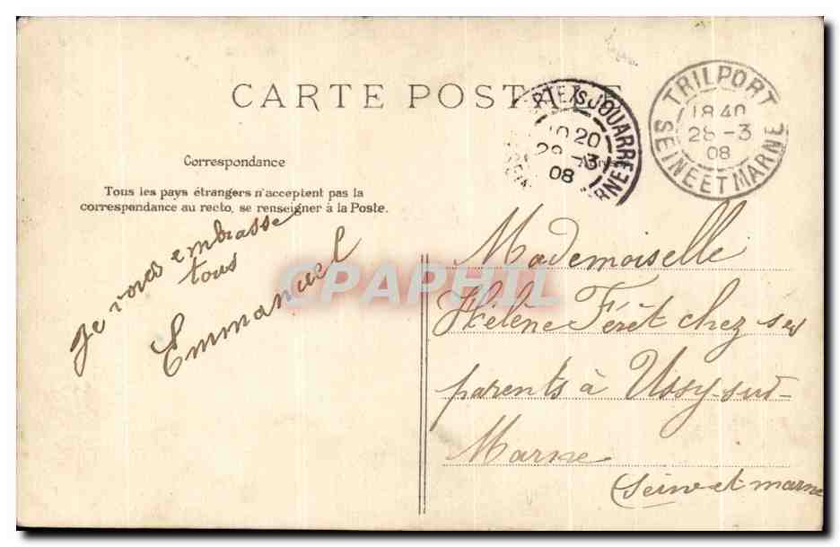 CPA Fantaisie Enfants Chariot de fleurs — Rückseite