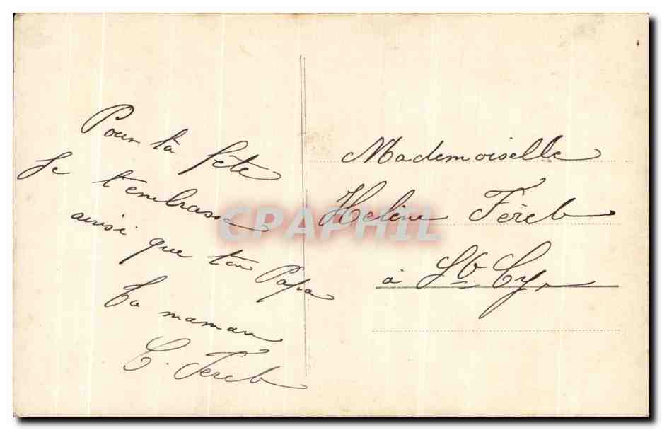 CPA Fantaisie Enfant Fille Fleurs — Rückseite