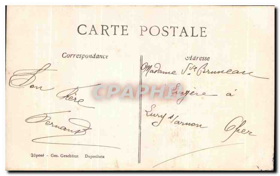 Cordonnier et cliente — scène de rue — A.M.C.S. n°378/2 — Reverso