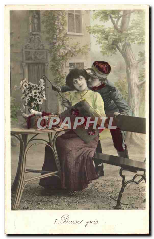 CPA Fantaisie Femme Couple Militaria