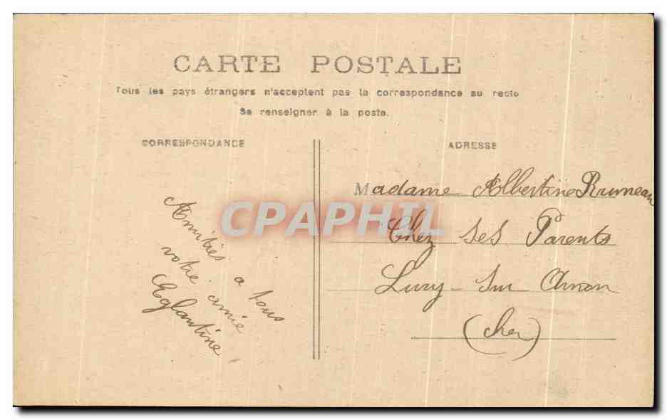 La jolie laitière — scène de rue — éditeur non visible — Achterkant
