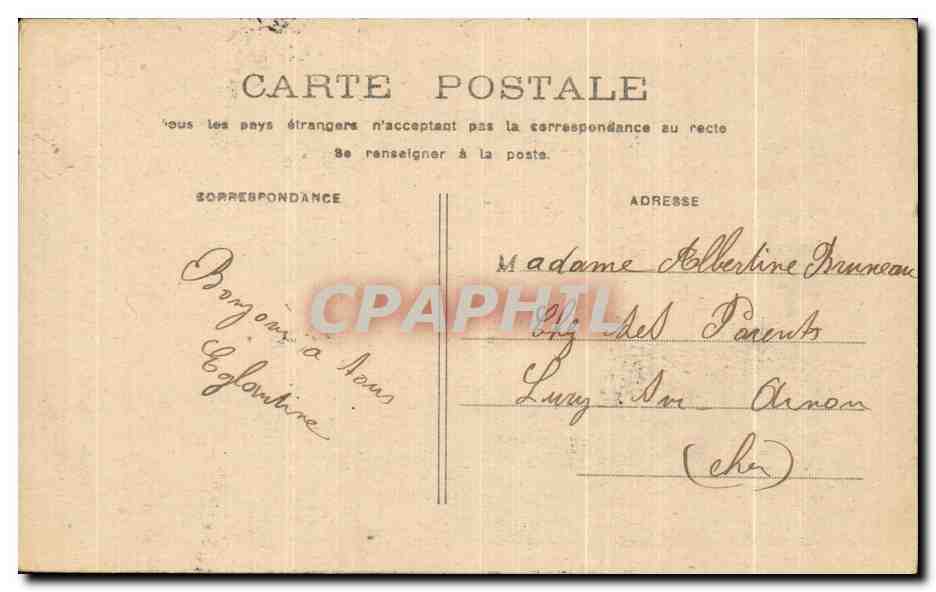 CPA Fantaisie Femme Couple Laitiere — Rückseite