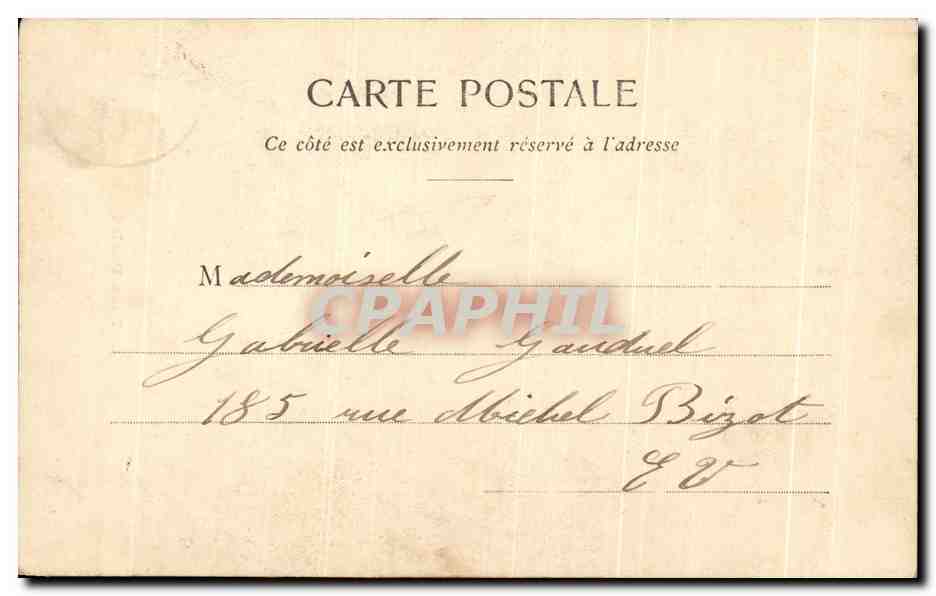 CPA Fantaisie Femme Les deux poules — Verso
