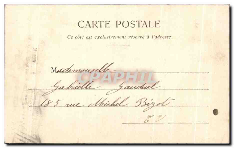 Scène de groupe — trois personnes — G. F. Paris, n°6 — Verso