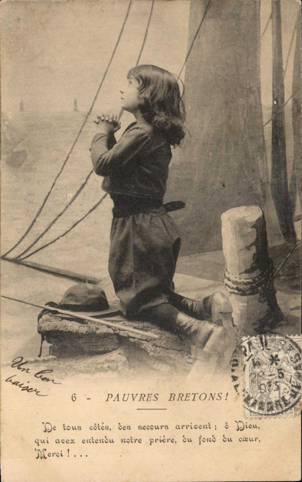 CPA Fantaisie Enfant Pauvres bretons