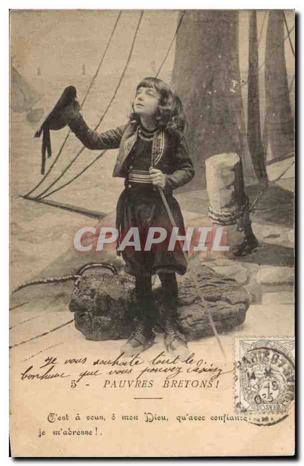 CPA Fantaisie Enfant Pauvres bretons
