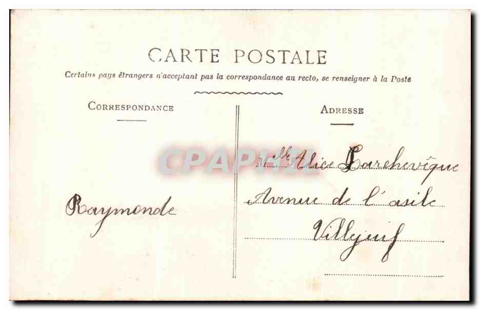 Grand-papa repose — Sa fillette l'accompagne avec un brin de rose — ELD, n° 4171 — Verso