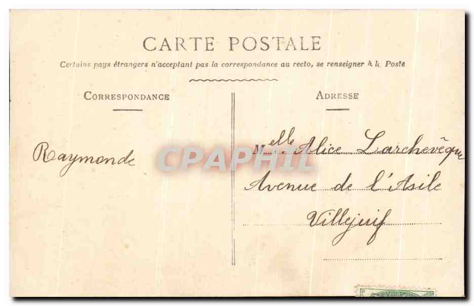 CPA Fantaisie Enfant Enfant et grand pere — Rückseite