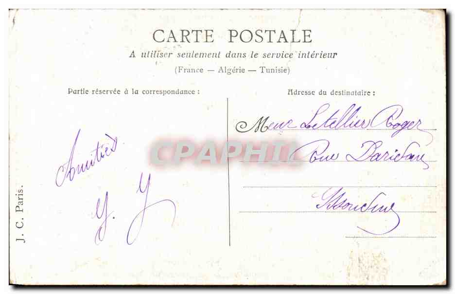 CPA Fantaisie Femme Lecon de musique — Rückseite