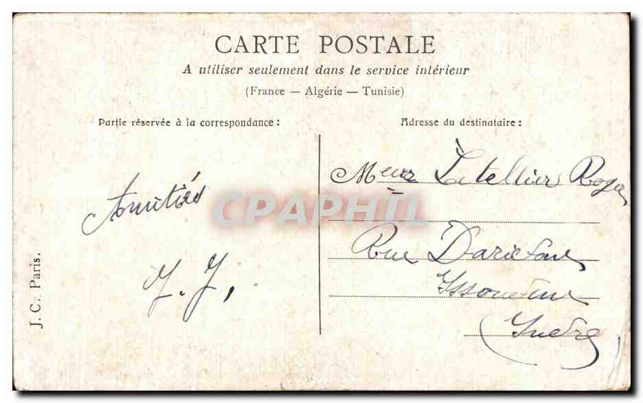 CPA Fantaisie Femme Lecon de musique Violon — Rückseite