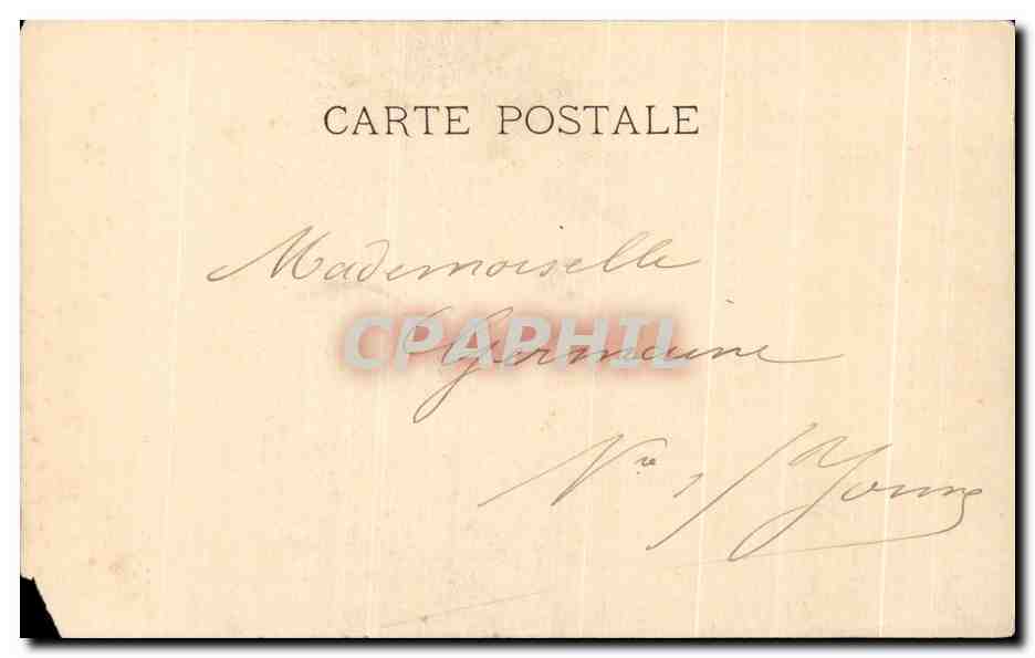 CPA Fantaisie Femme En cabinet particulier — Verso