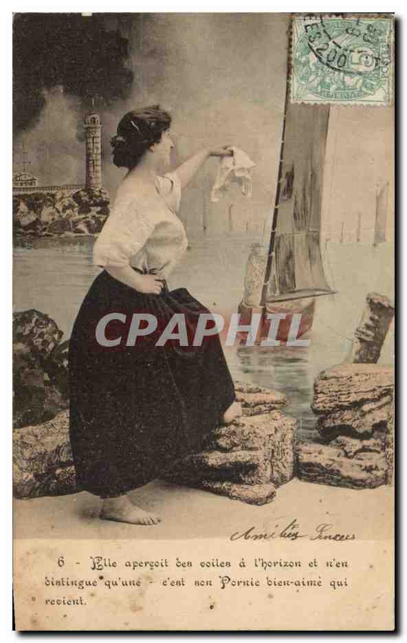 Mujer al mar — escena de baño — editor anónimo, n°6
