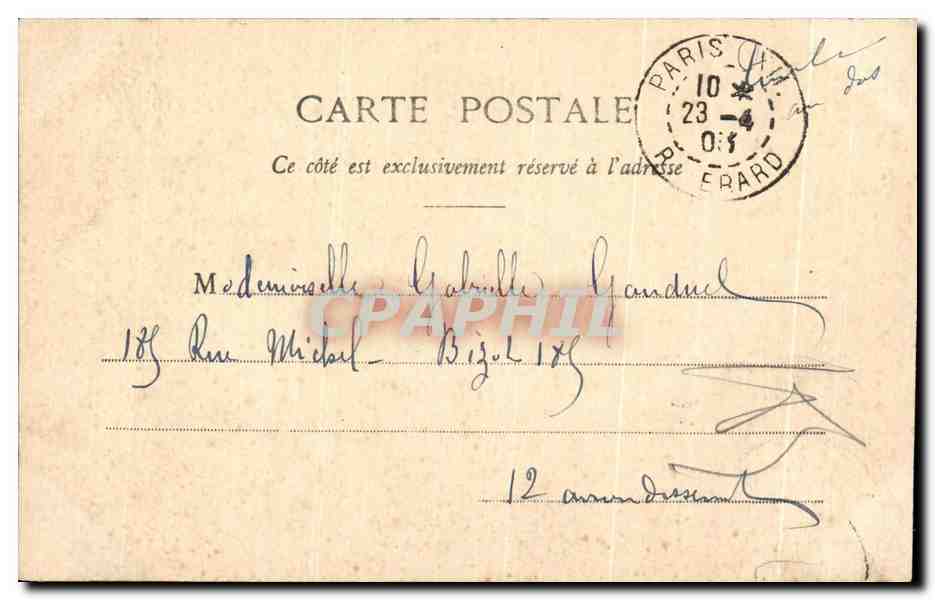 CPA Fantaisie Enfants Paul et Virginie — Rückseite