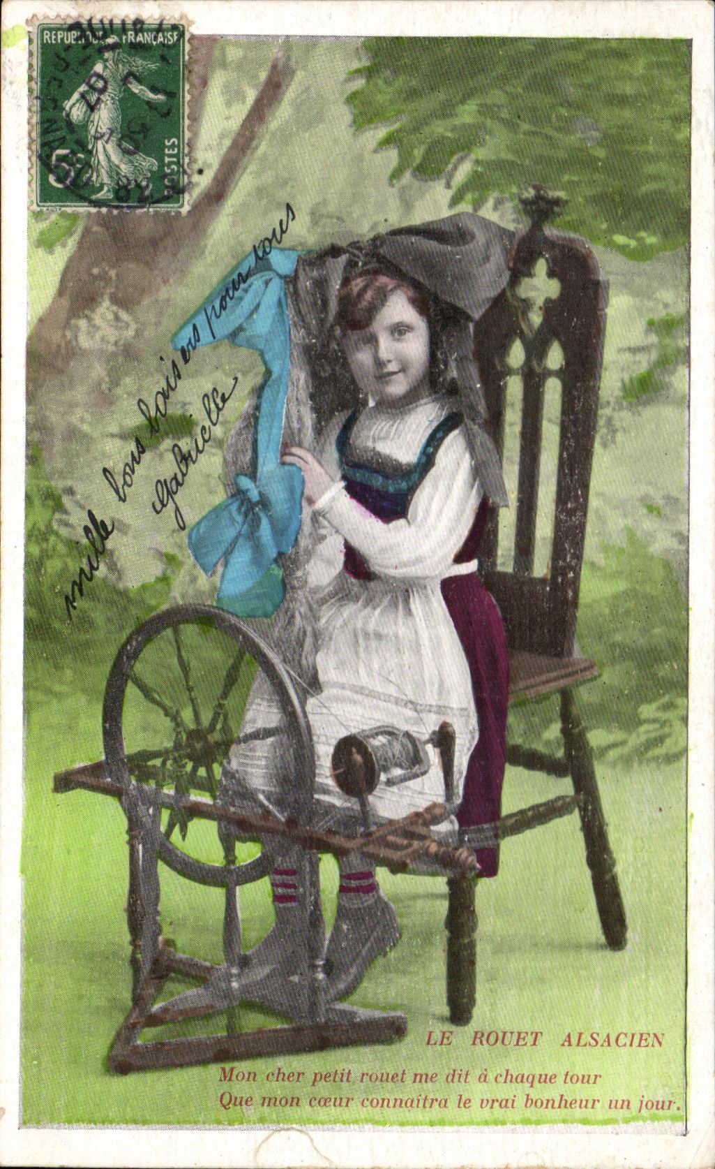 CPA Fantaisie Enfant Alsace Rouet