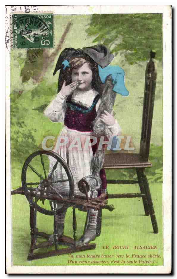 CPA Fantaisie Enfant Alsace Rouet