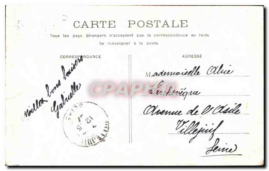 CPA Fantaisie Enfant Alsace Rouet — Rückseite