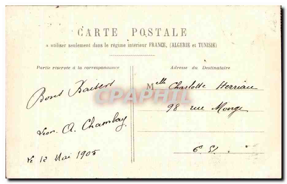 CPA Fantaisie Femme La premiere caresse — Verso