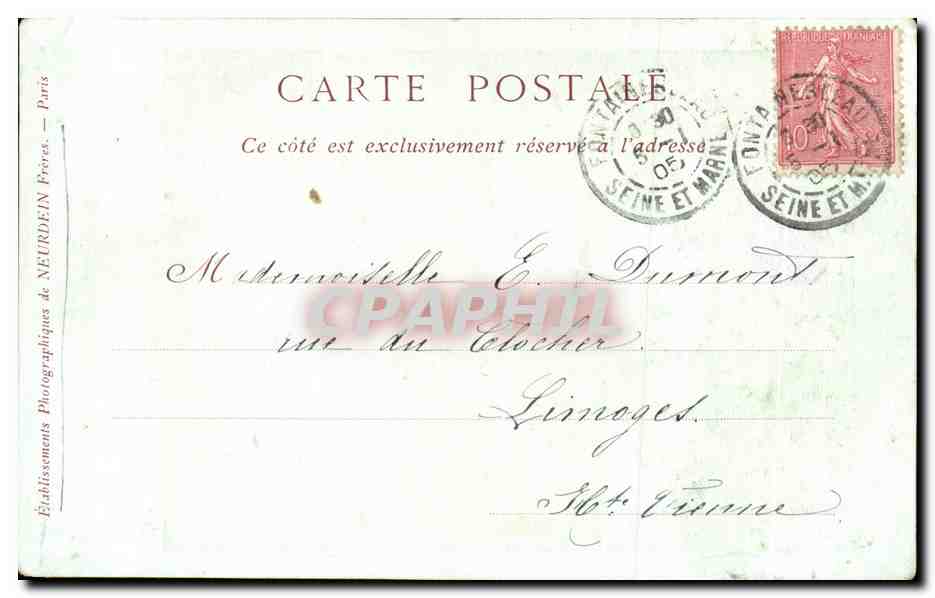 CPA Fantaisie La petite fille aux cerises Russell — Rückseite