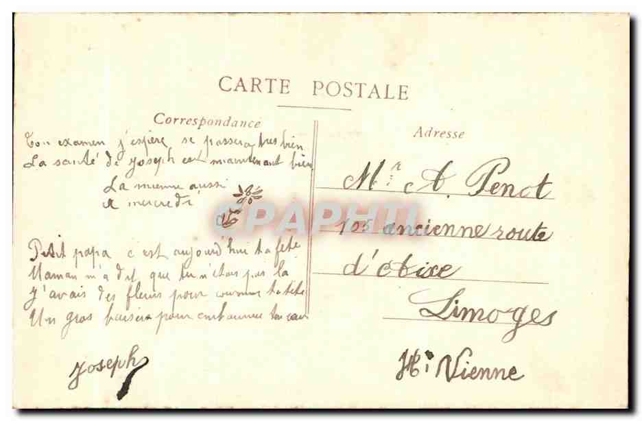 CPA Fantaisie Enfant Musset Pour ecrire a ceux qu'on aime  — Rückseite