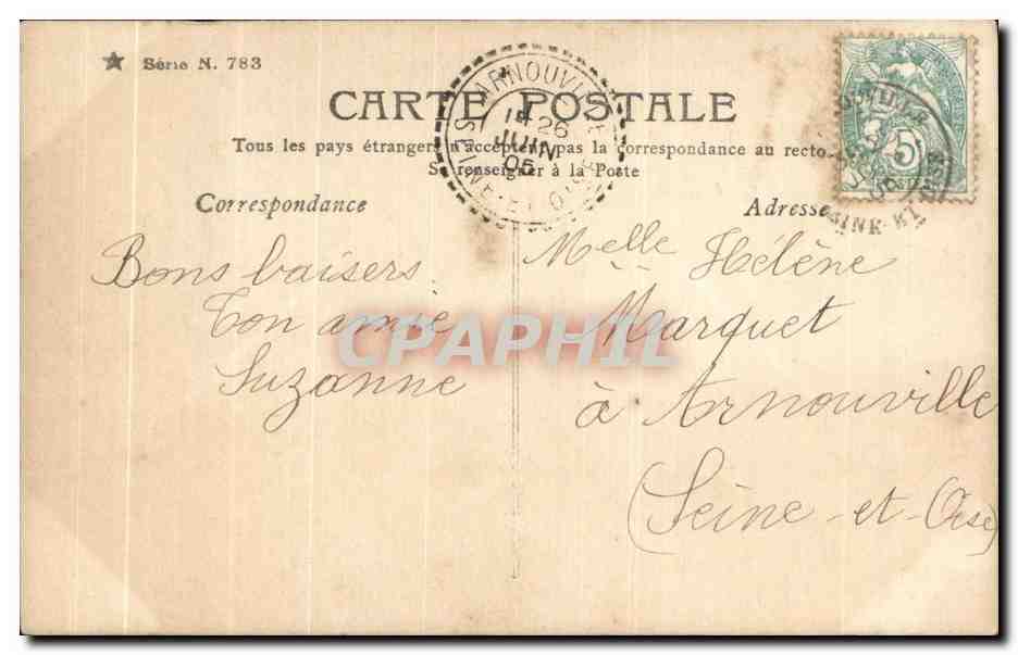CPA Fantaisie Enfants Gentil printemps — Verso
