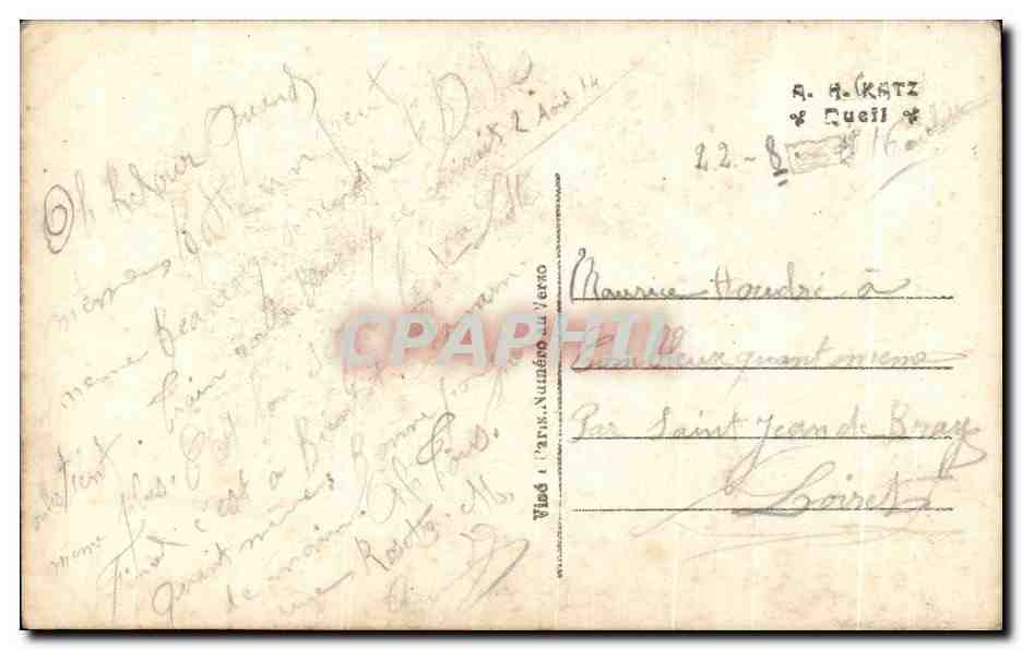 CPA Fantaisie Femme Rose Militaria — Rückseite