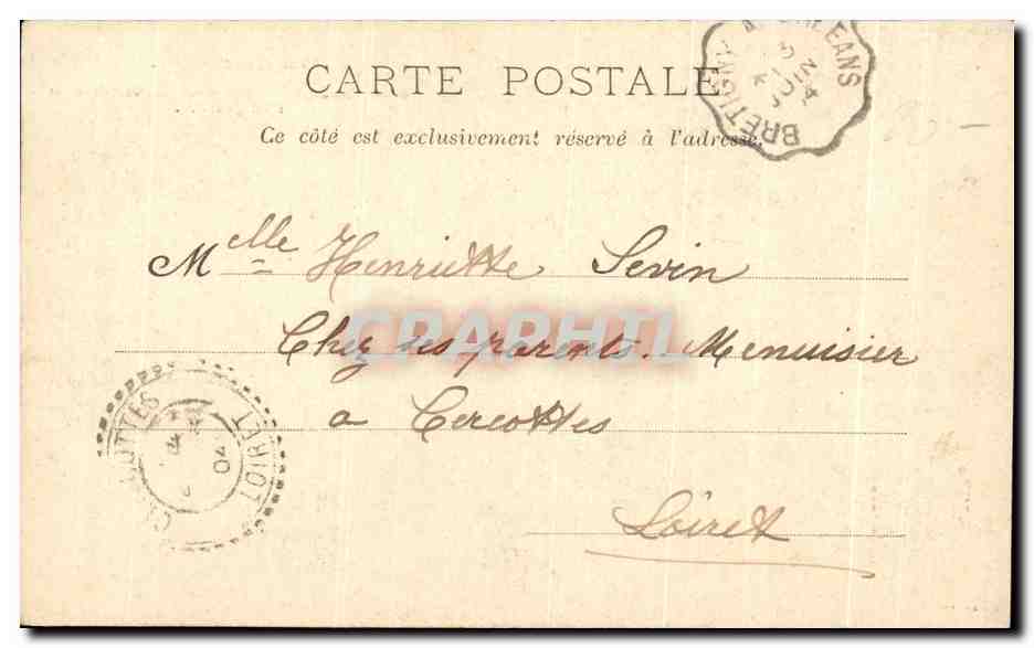 CPA Fantaisie Enfants La confession Religion Pretre — Rückseite