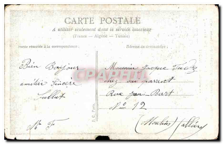 CPA Fantaisie Femme lecon de musique Violon  — Verso