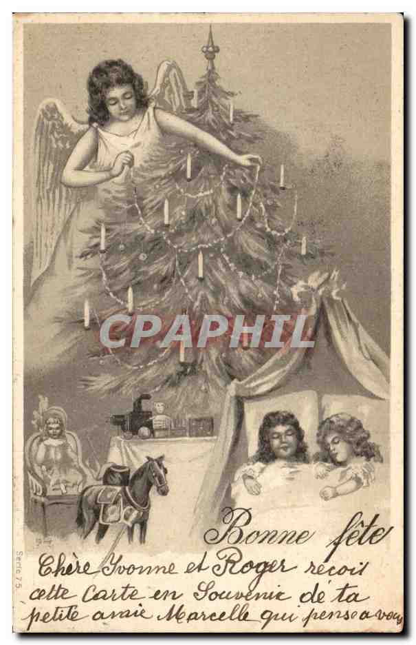 Noël — Ange décorant un sapin — Série 73