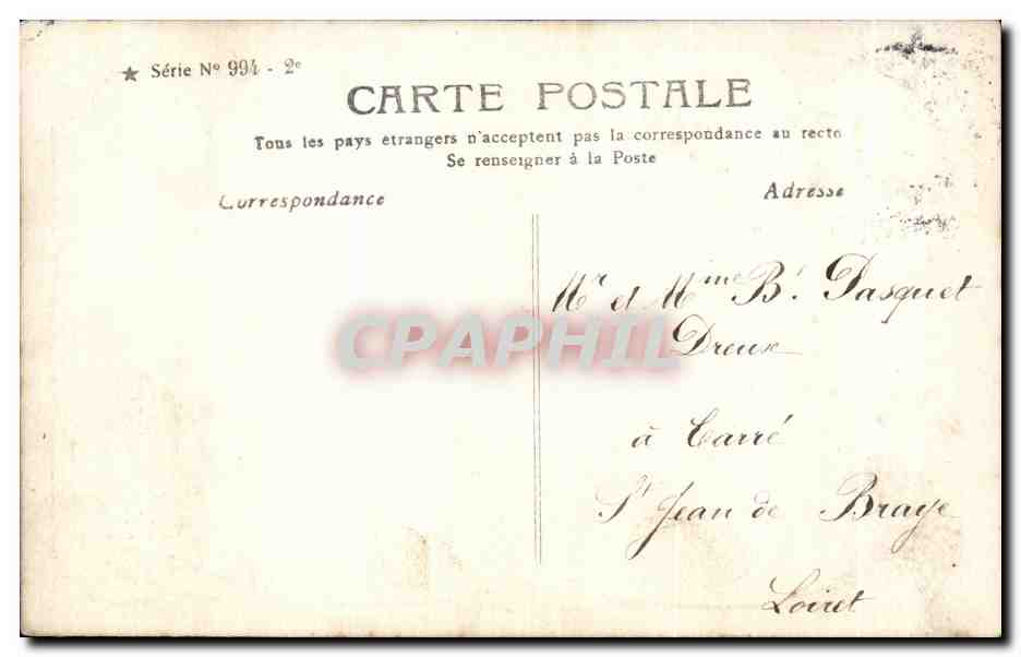 CPA Fantaisie Enfants Bons souhaits  — Verso