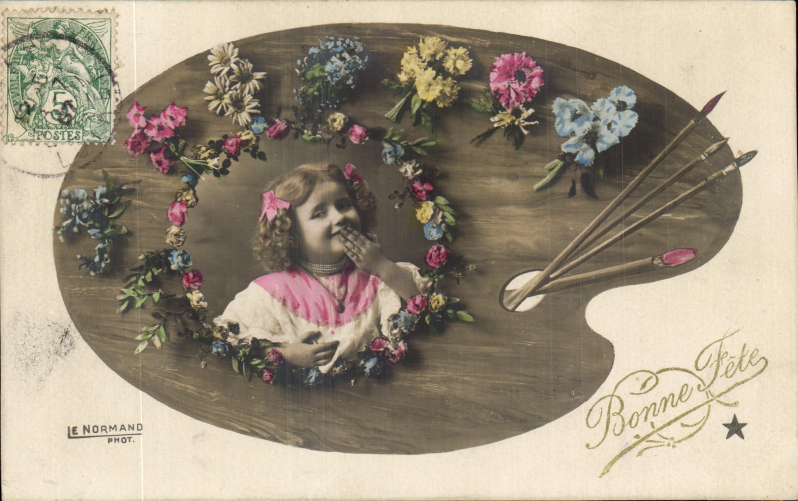 CPA Fantaisie Enfant Peintre