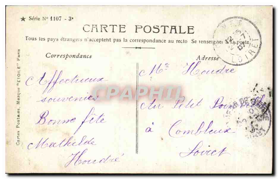 CPA Fantaisie Enfant Peintre — Rückseite