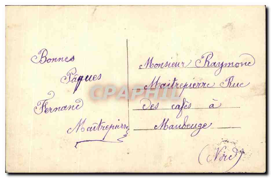 CPA Fantaisie Enfant Oeuf Poussette Paques — Rückseite