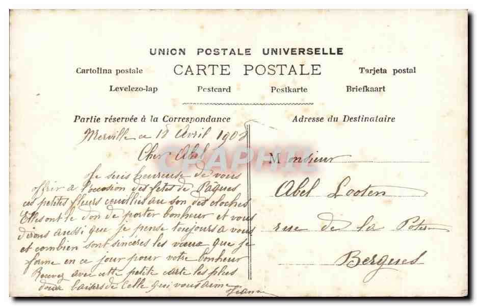 Fleurs cueillies pour vous le jour de Pâques — G.D. éditeur — Verso