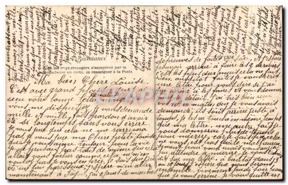 CPA Fantaisie Homme Militaria 1er avril Paques — Rückseite