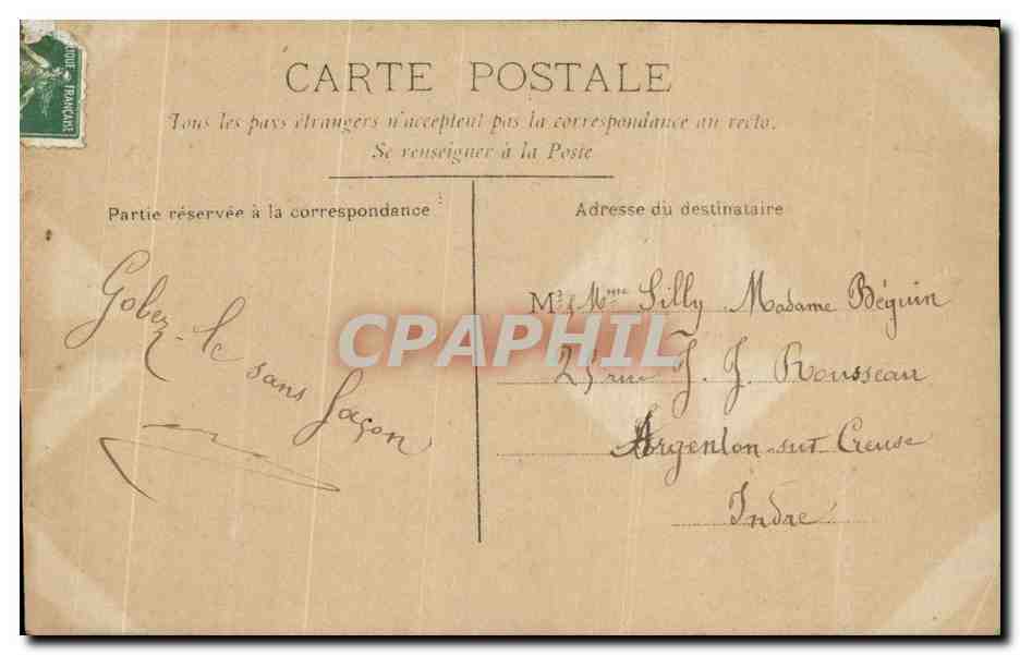 CPA Fantaisie Enfant Paques oeufs Poisson  — Rückseite