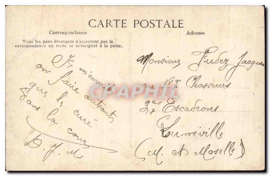 CPA Fantaisie Le cure de Pontoise  — Rückseite