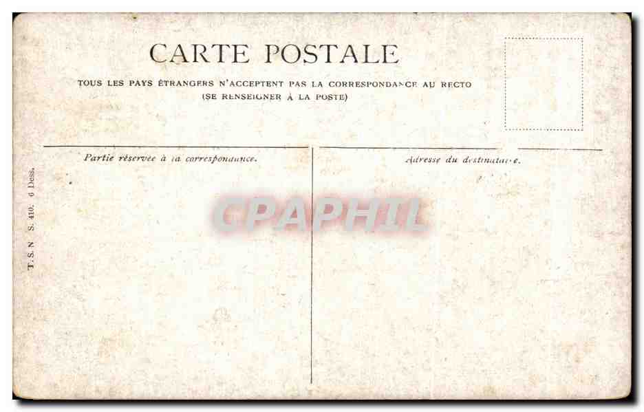 CPA Fantaisie Nature Morte Poisson  — Verso