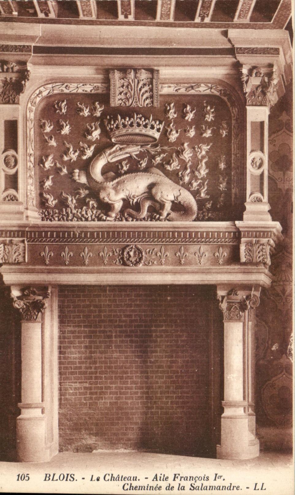 CPA Blois Le Chateau Aile Francois Le Cheminee de la Salamandre