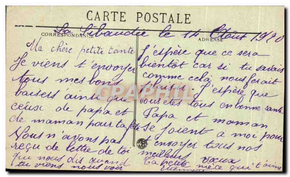 CPA Perigueux La Cathetrale St Front Le Clocher — Rückseite