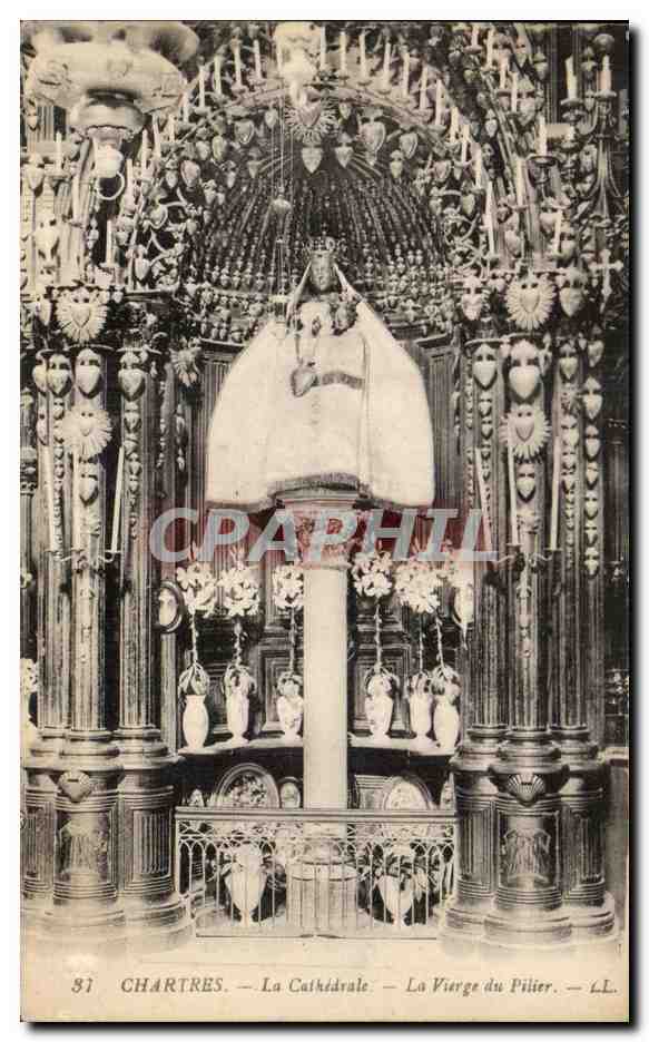 CPA Chartres La Cathedrale La Vierge du Pilier