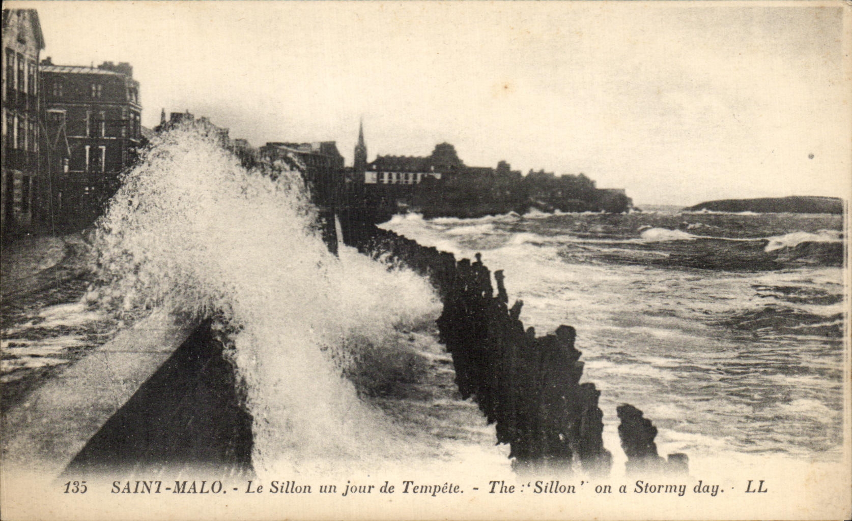 Saint-Malo - Il Sillon in un giorno di tempesta - LL 135
