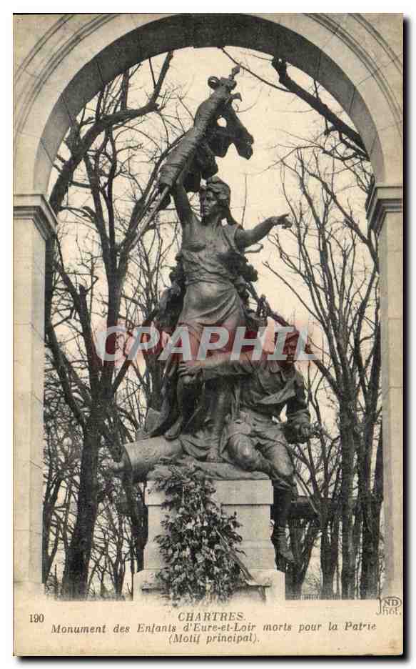 CPA Chartres Monument Des Enfants D'eure Et Loire Morts Pour La Partie