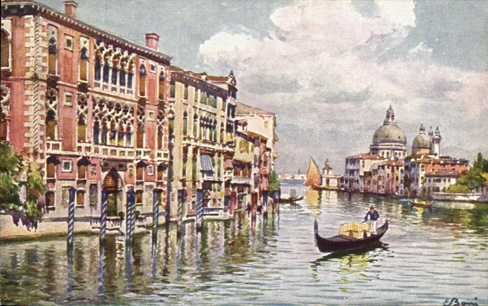 CPA Venezia Canal Grande Palazzo Franchetti Salute