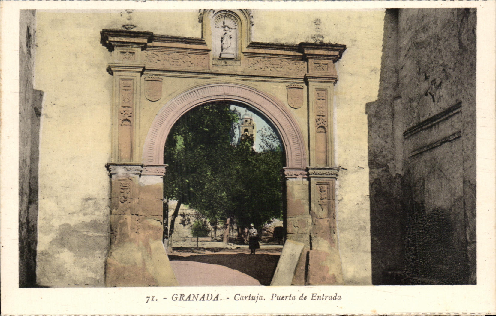 Cartuja de Granada — Porte d'entrée — L. Roisin, phot. Barcelone, n° 71