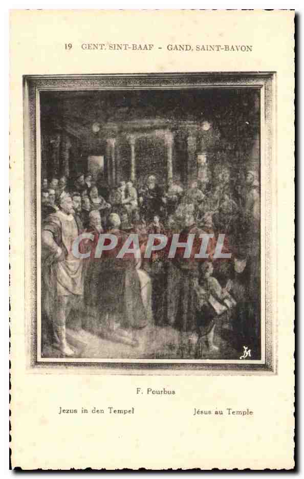 CPA Gent Sint Baaf Gand Saint Bavon Deel van het vedelluik van 
