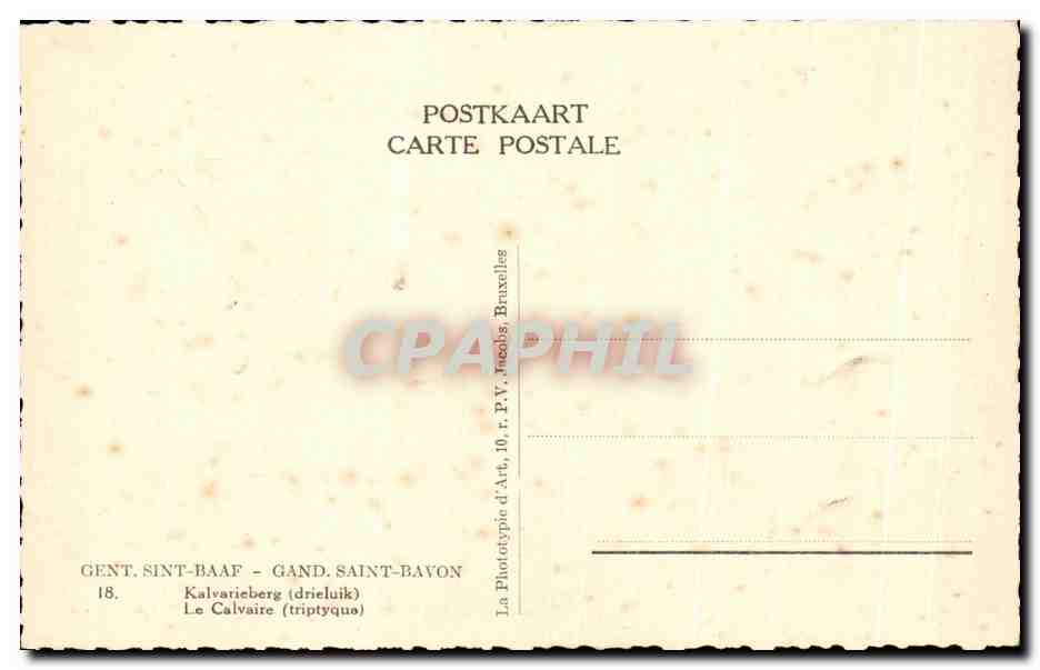 CPA Gent Sint Baaf Gand saint Bavon kalvarieberg le Calvaire — Verso
